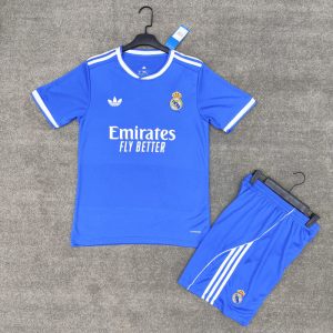 لباس سوم رئال مادرید 2026 ابی رنگ کیفیت تایلندی